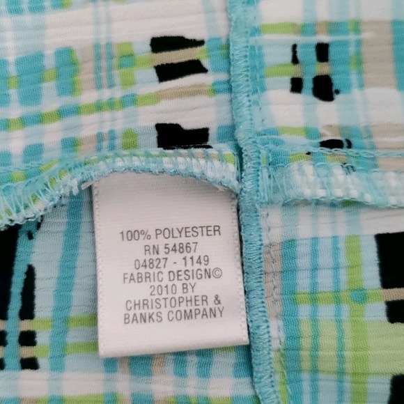 Cj Banks 3/4 Sleeve Button Front Blouse Artsy Womns Size 2X - Picture 4 of 7